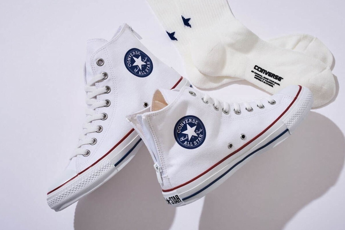 コンバース、かかとジッパー仕様「オールスター」定番ブラック＆トリコカラーが復活