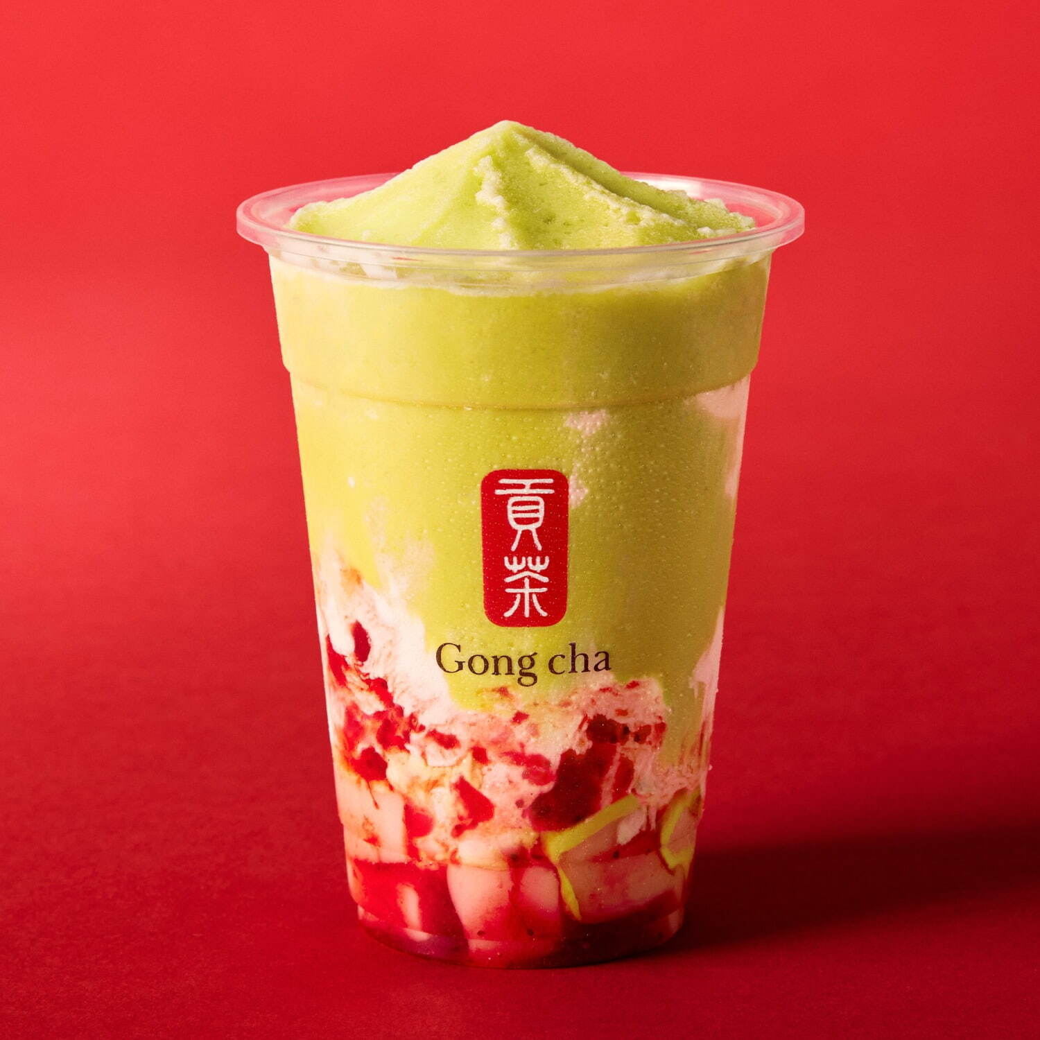 ゴンチャ(Gong cha) いちごピスタチオ ミルクティー＆フローズン｜写真4