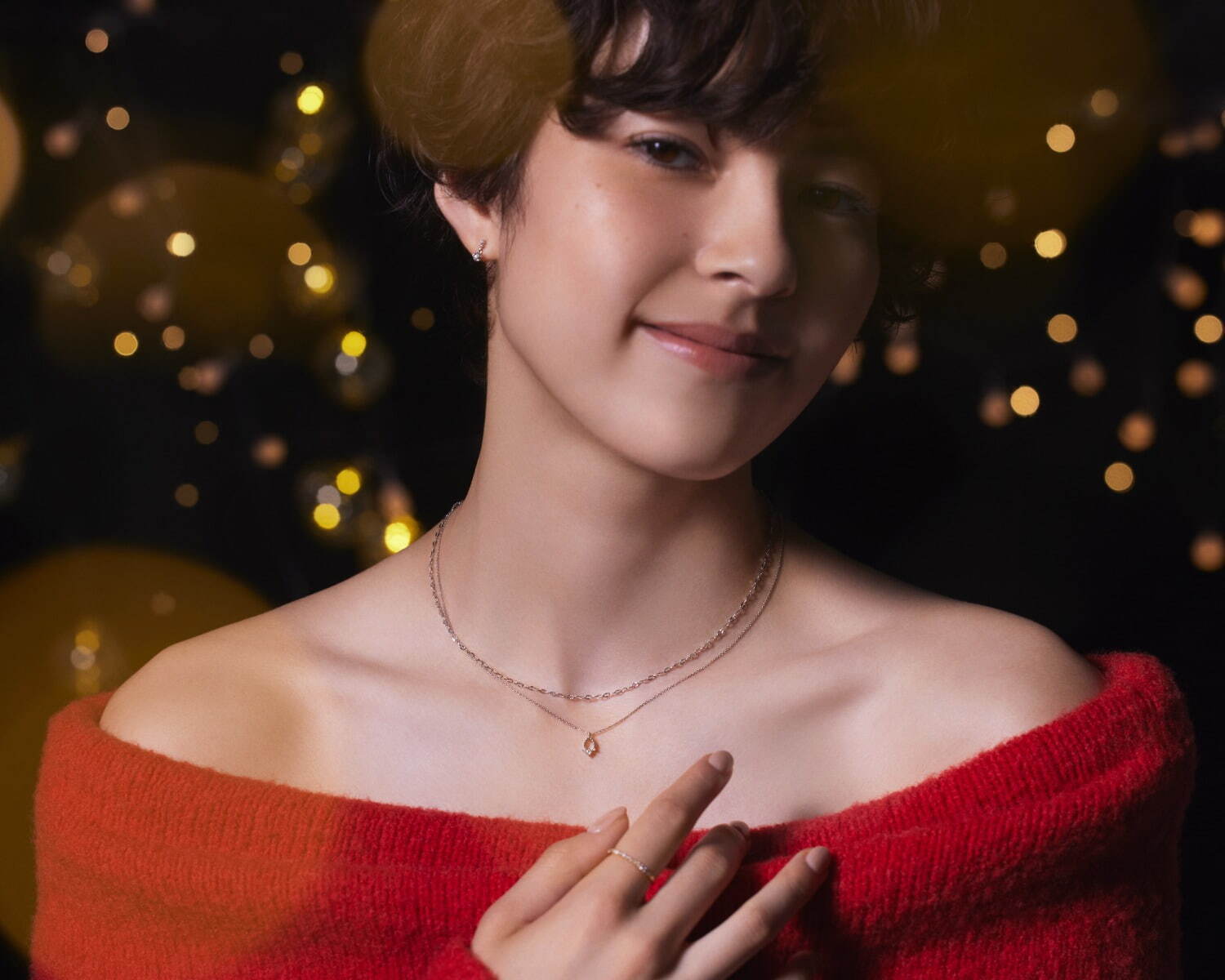 ヴァンドーム青山 2020年 クリスマス ダイヤモンド ネックレス K18YG-