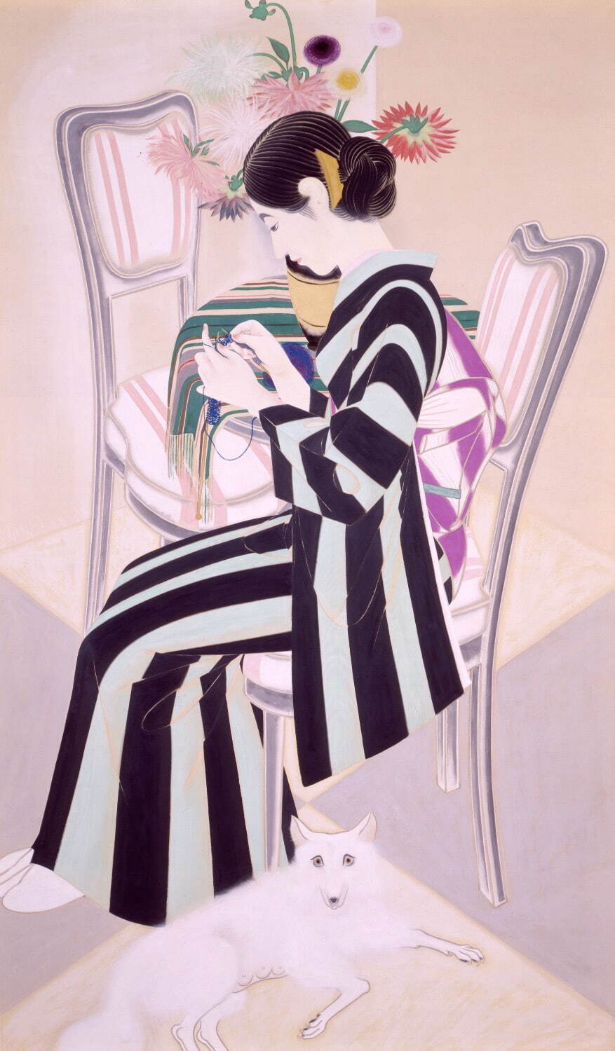 速水御舟《花ノ傍》1932年(昭和7年) 紙本彩色・額装 株式会社歌舞伎座