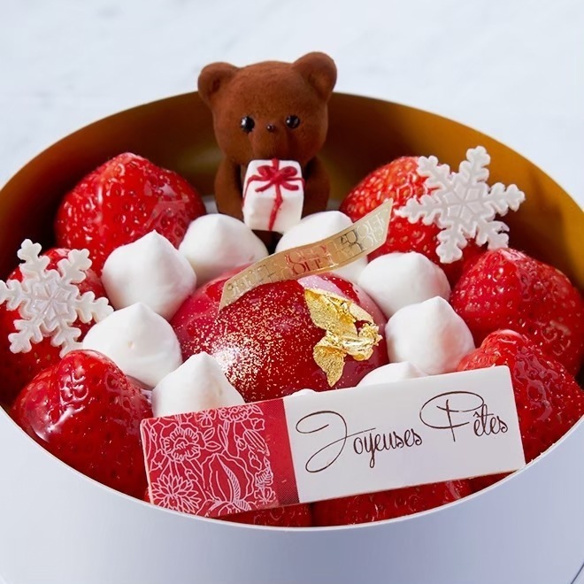 ルワンジュ東京22年クリスマスケーキ、“ピンクのクマ”を飾ったチョコケーキや“苺の森”ケーキなど｜写真13
