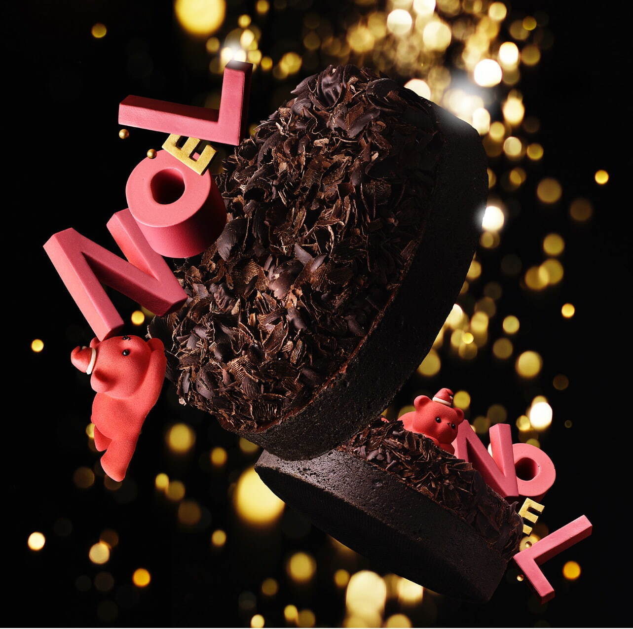ルワンジュ東京22年クリスマスケーキ、“ピンクのクマ”を飾ったチョコケーキや“苺の森”ケーキなど｜写真1