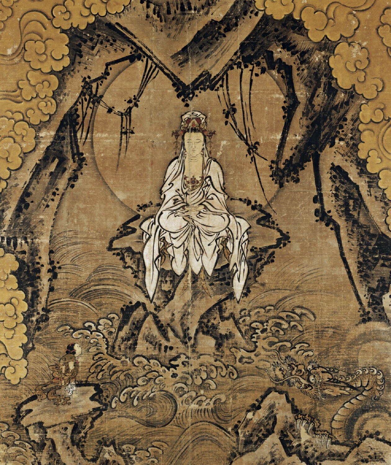 重要文化財 白衣観音図 吉山明兆筆
室町時代・15世紀 京都・東福寺蔵
［展示期間：4月11日(火)〜5月7日(日)］