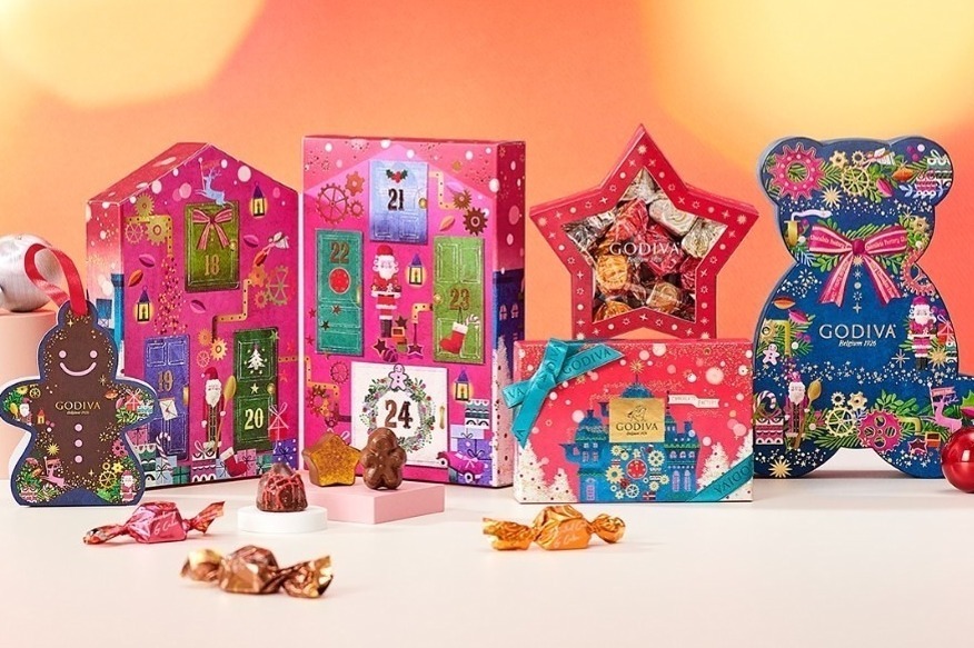 ゴディバのクリスマス、”ツリー＆星型”チョコを入れた限定ボックスやアドベントカレンダー