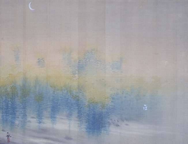 横山大観《菜の花歌意》1900年 絹本彩色 個人蔵