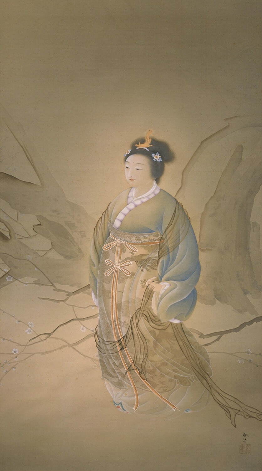 菱田春草《羅浮仙》1901年 絹本彩色 長野県立美術館蔵［前期展示］