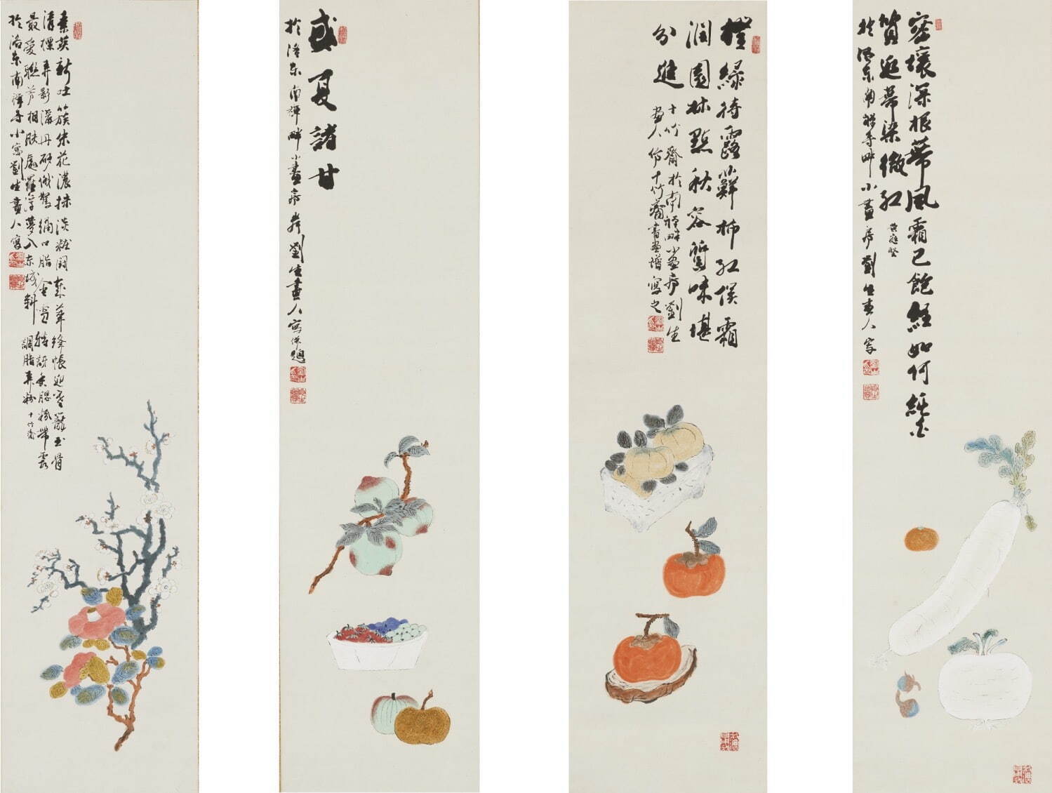 岸田劉生《四季の花果図》1924年(大正13年) 東京国立近代美術館蔵［前・後期2幅ずつ展示予定］