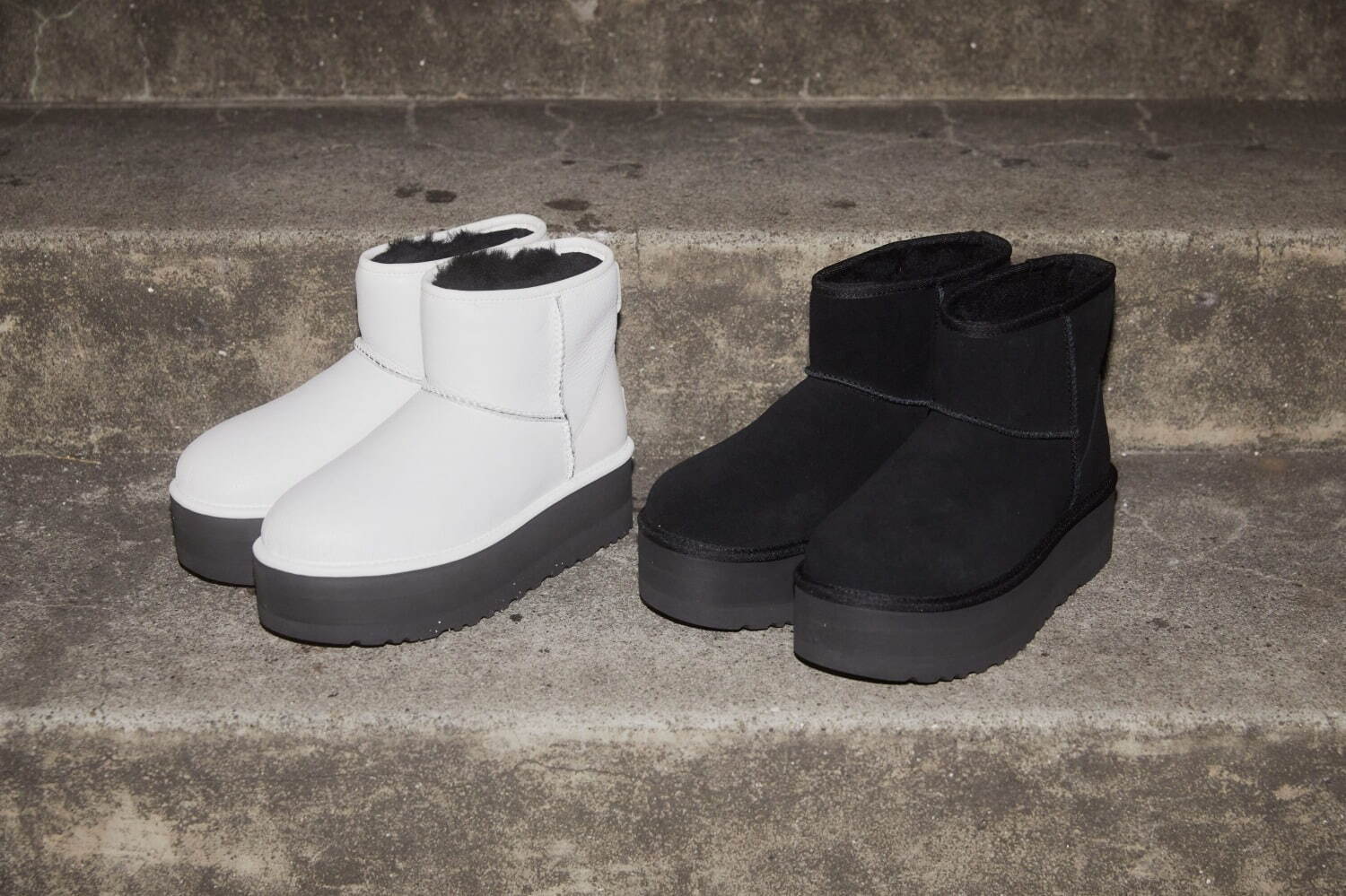 UGG ニューメル ブラック ムートンブーツ 厚底 ベルト プラットフォーム 楽天市場】厚底 プラットフォーム ダブルベルト ムートンブーツ