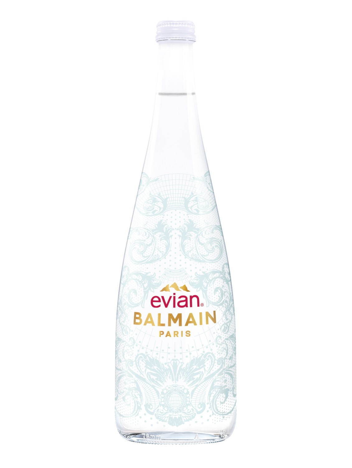 2022年「エビアン」×「バルマン」限定ボトル 750mL 1,080円 ※メーカー希望小売価格。