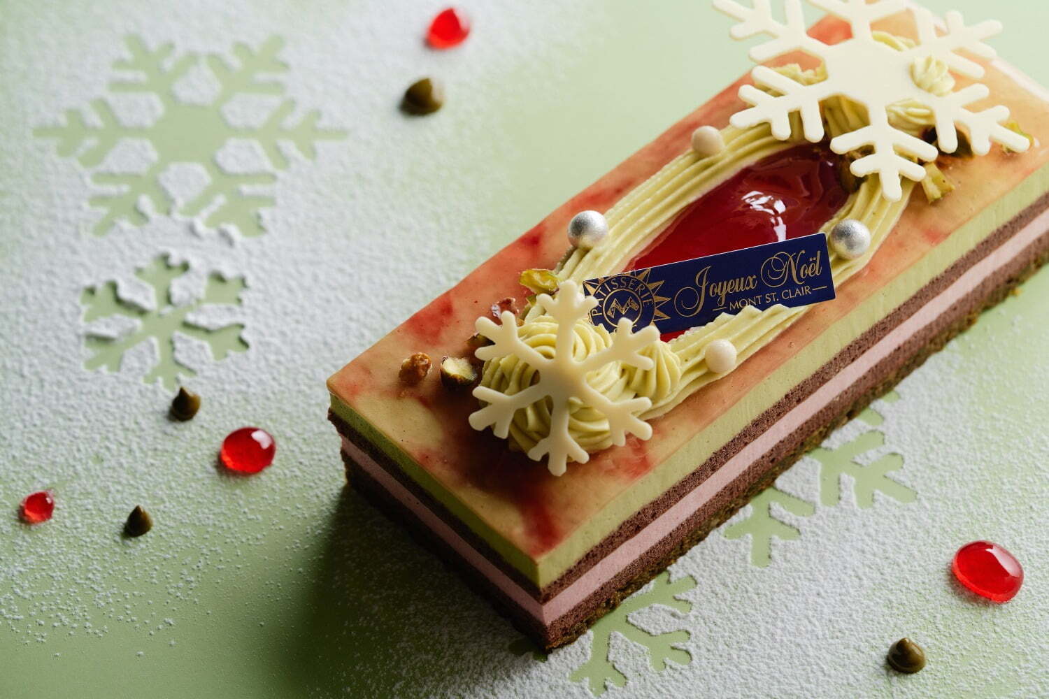 ダックワーズ｜モンサンクレール“花言葉”着想のクリスマスケーキ2022、「夢見心地」ピスタチオケーキなど