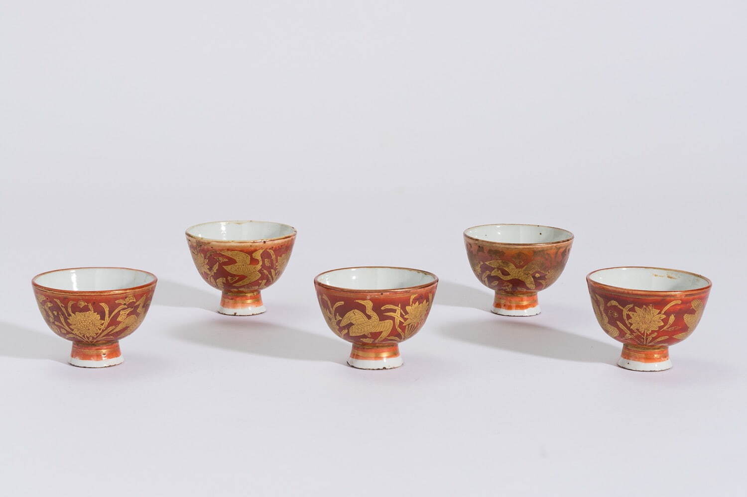 金襴手花鳥文煎茶碗 木米 五口 江戸時代 19世紀 早稲田大学會津八一記念博物館(富岡重憲コレクション)
［通期展示］