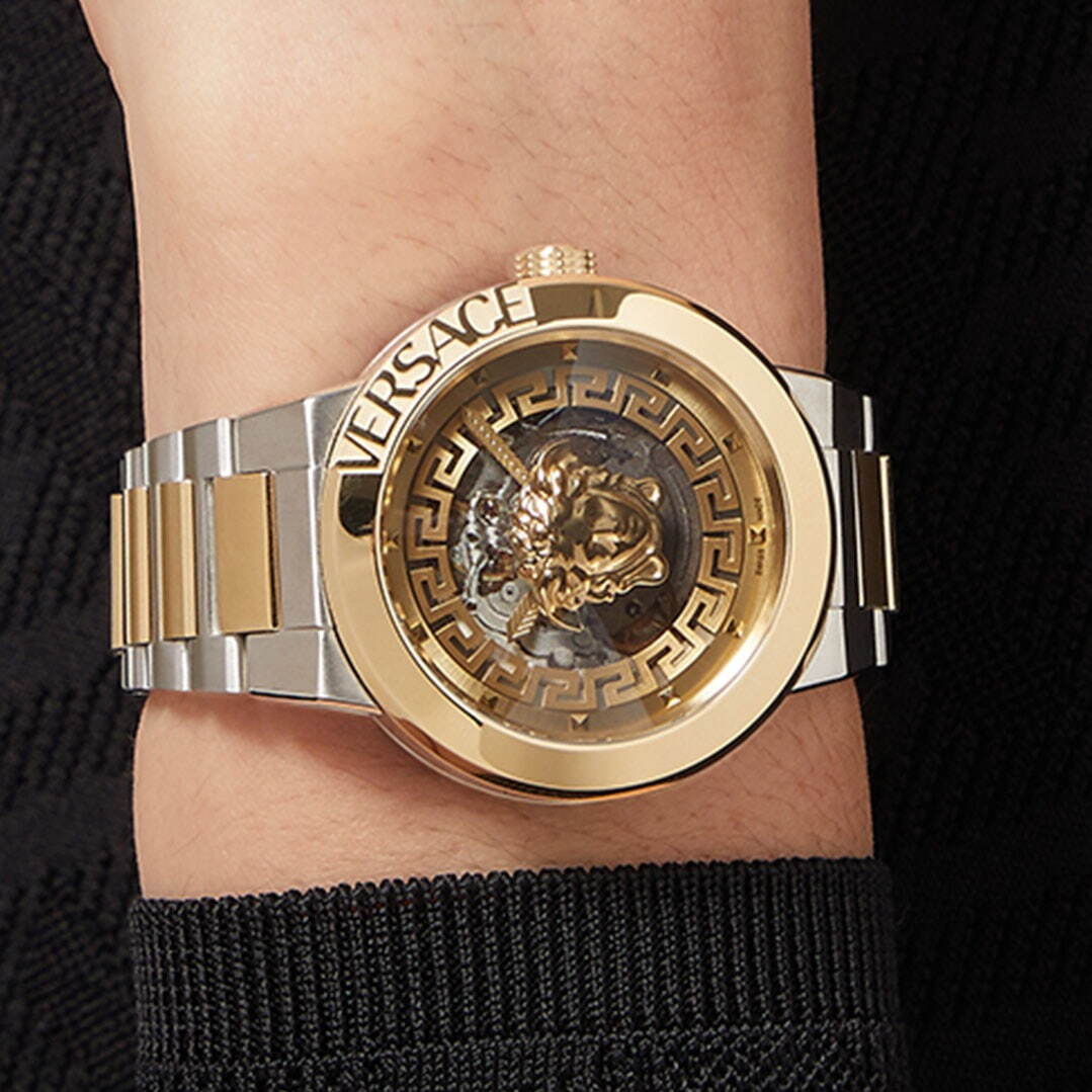 ヴェルサーチェ新作腕時計“まるで浮いている”メドゥーサ＆グレカ模様のスケルトンウォッチ｜写真6