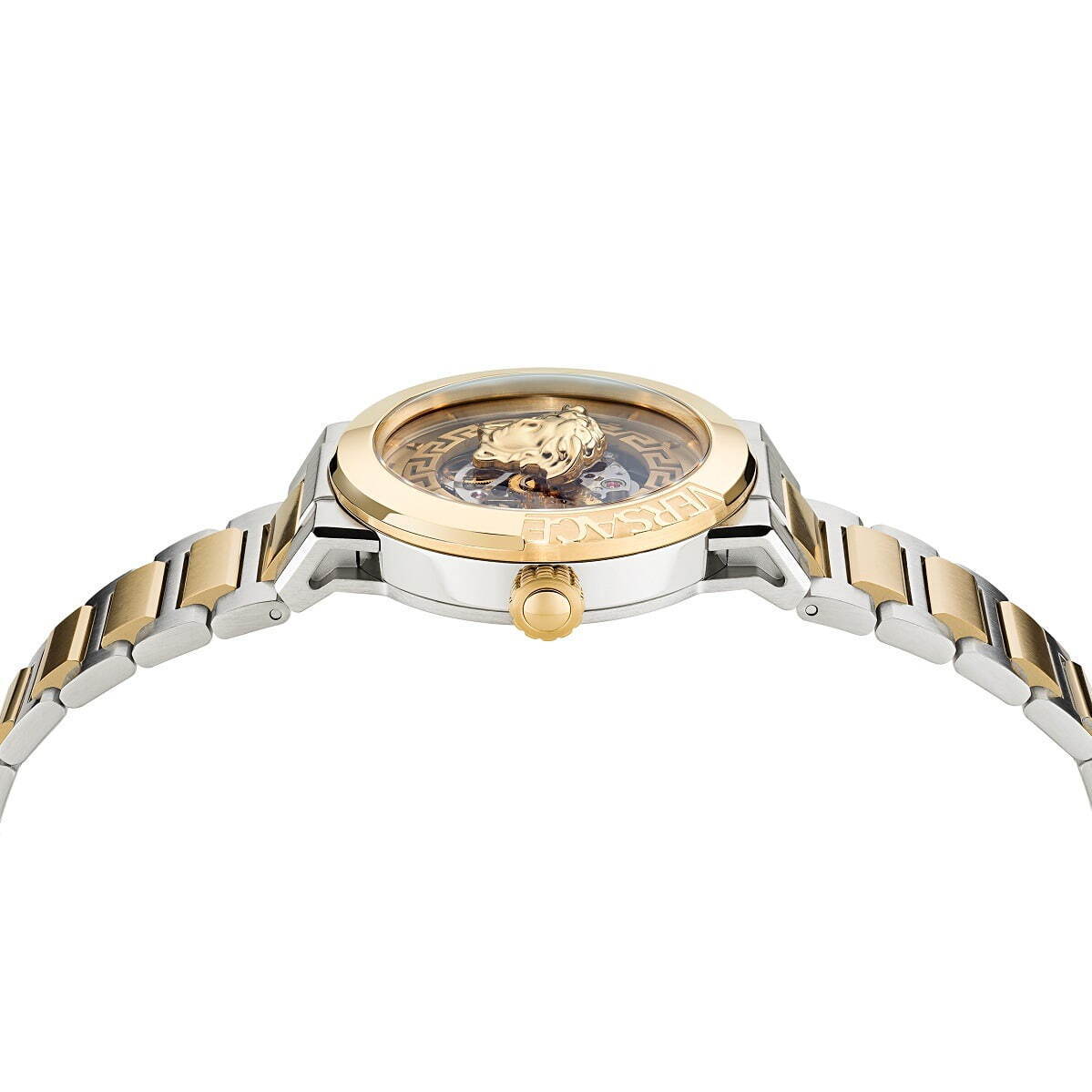ヴェルサーチェ新作腕時計“まるで浮いている”メドゥーサ＆グレカ模様のスケルトンウォッチ｜写真3