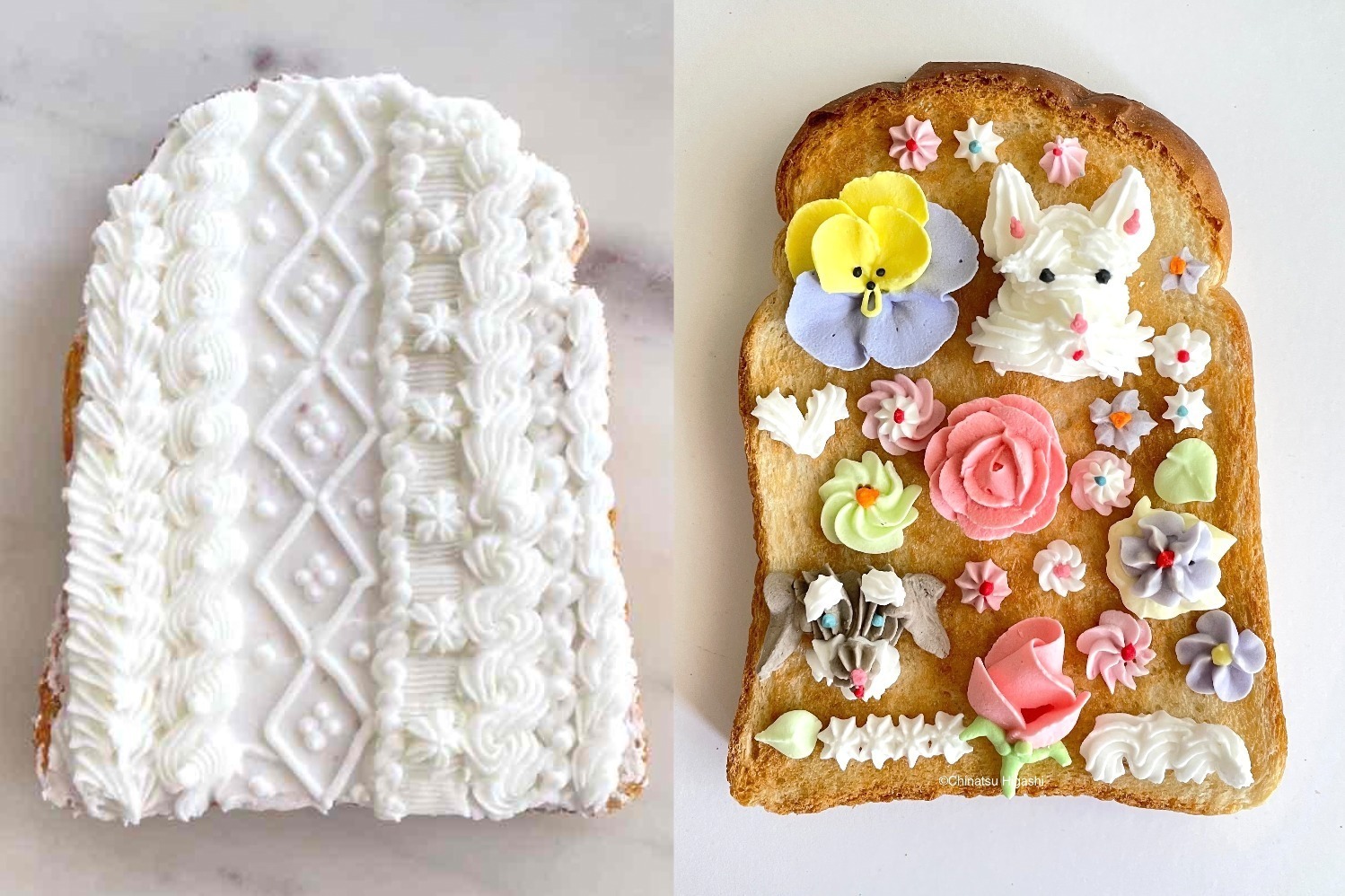 トースト｜東ちなつ個展「ESSENTIAL」東京で、“ニット”風トーストアート初展示＆新作アートの販売も