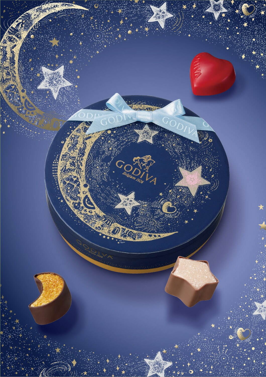 ＜ゴディバ＞“キラキラ輝く”星型＆月型チョコの限定ボックス