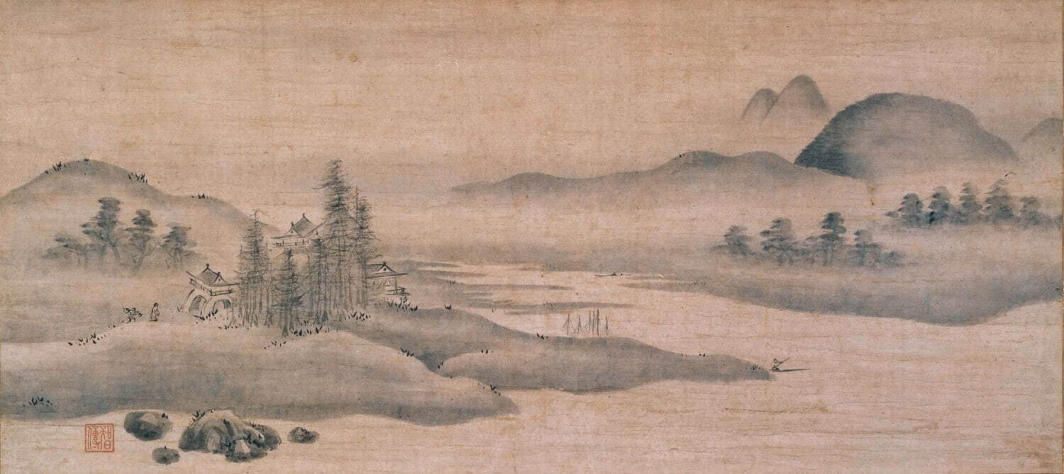 重要美術品 単庵智伝《煙寺晩鐘図》室町時代 細見美術館蔵