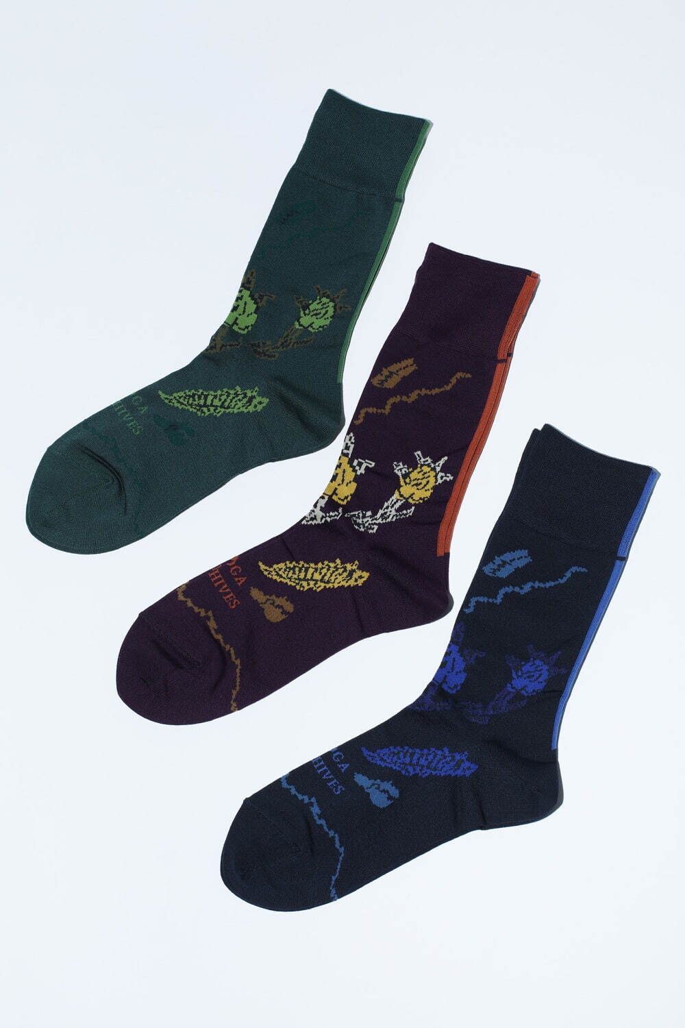 TOGA × タビオのユニセックスソックス、新作ファイヤーパターンやフラワー柄靴下｜写真10