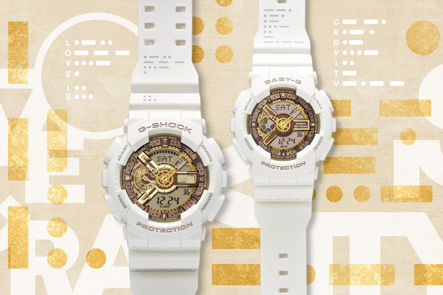 G-SHOCK&BABY-Gのペアウオッチ、“モールス信号”で愛の 