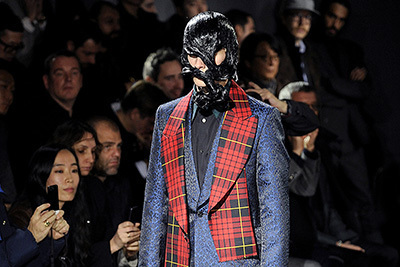 コムデギャルソンオムプリュス2014ss 孵化期　期中ギンガムチェック COMME des GARCONS HOMME PLUS 14SS 孵化期 キュプラ切替シャツ