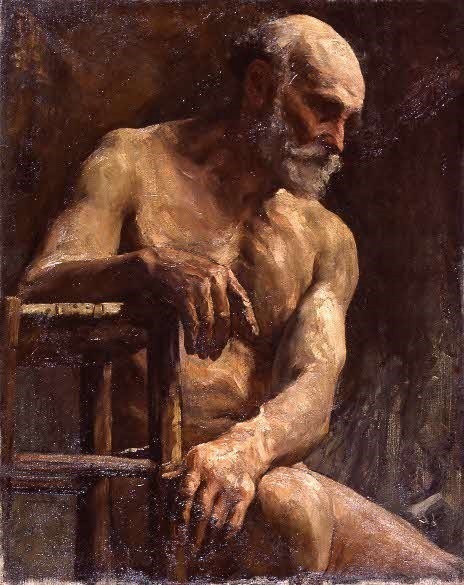 中村不折《裸体》1903~1905年頃 島根県立石見美術館蔵