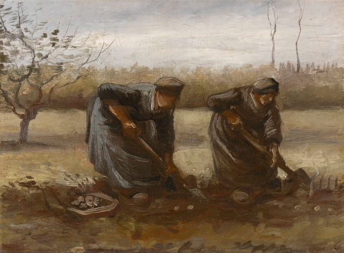 フィンセント・ファン・ゴッホ 《じゃがいもを掘る2人の農婦》 1885年、クレラー＝ミュラー美術館 Kröller-Müller Museum, Otterlo, The Netherlands