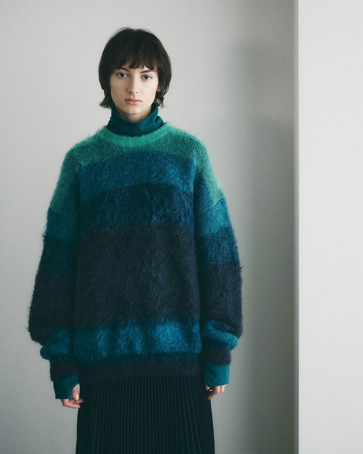 yoke 18aw グラデーションゲージ　ハンドニット