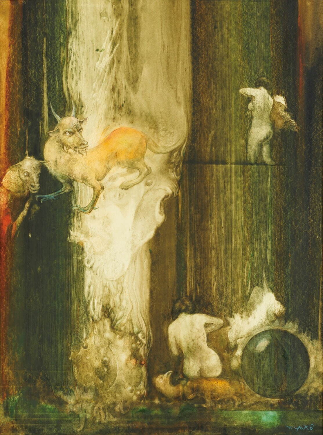 【イナリ】【絵画】横尾龍彦『パンドラの箱』銅版画　額装付 Yahoo!オークション -「横尾龍彦」の落札相場・落札価格