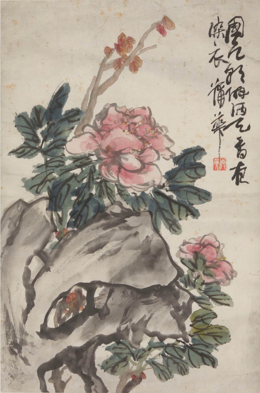 蒲華《富貴図》清時代(19〜20世紀) 梅舒適コレクション