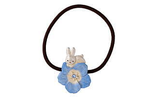 みときち　ネモフィラとうさぎ　シーグラス／天然石／花／ブルー 青いネモフィラ×ミッフィー”の手作りピアス＆リングなど