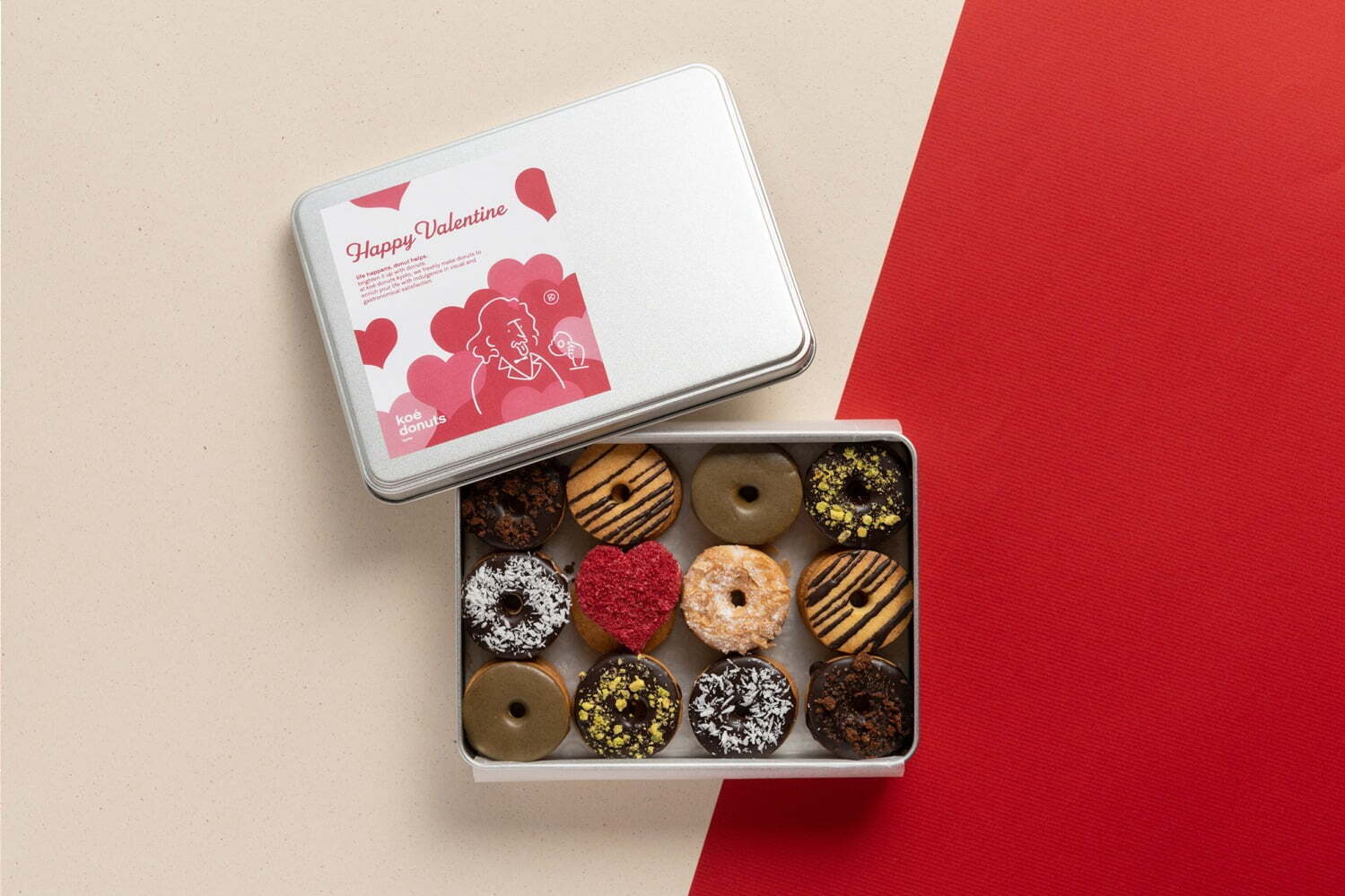コエ ドーナツ「バレンタインクッキー缶 」