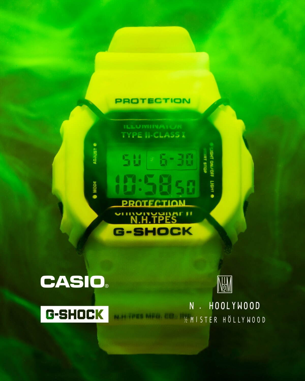 N.ハリウッド × G-SHOCKのコラボ腕時計“海面着色剤”着想のイエローケース｜写真13