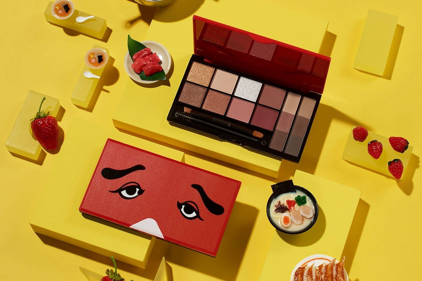 本屋(書店)｜福岡銘菓「にわかせんぺい」がメイクパレットに、“金平糖カラー”のアイシャドウなど全10色入り