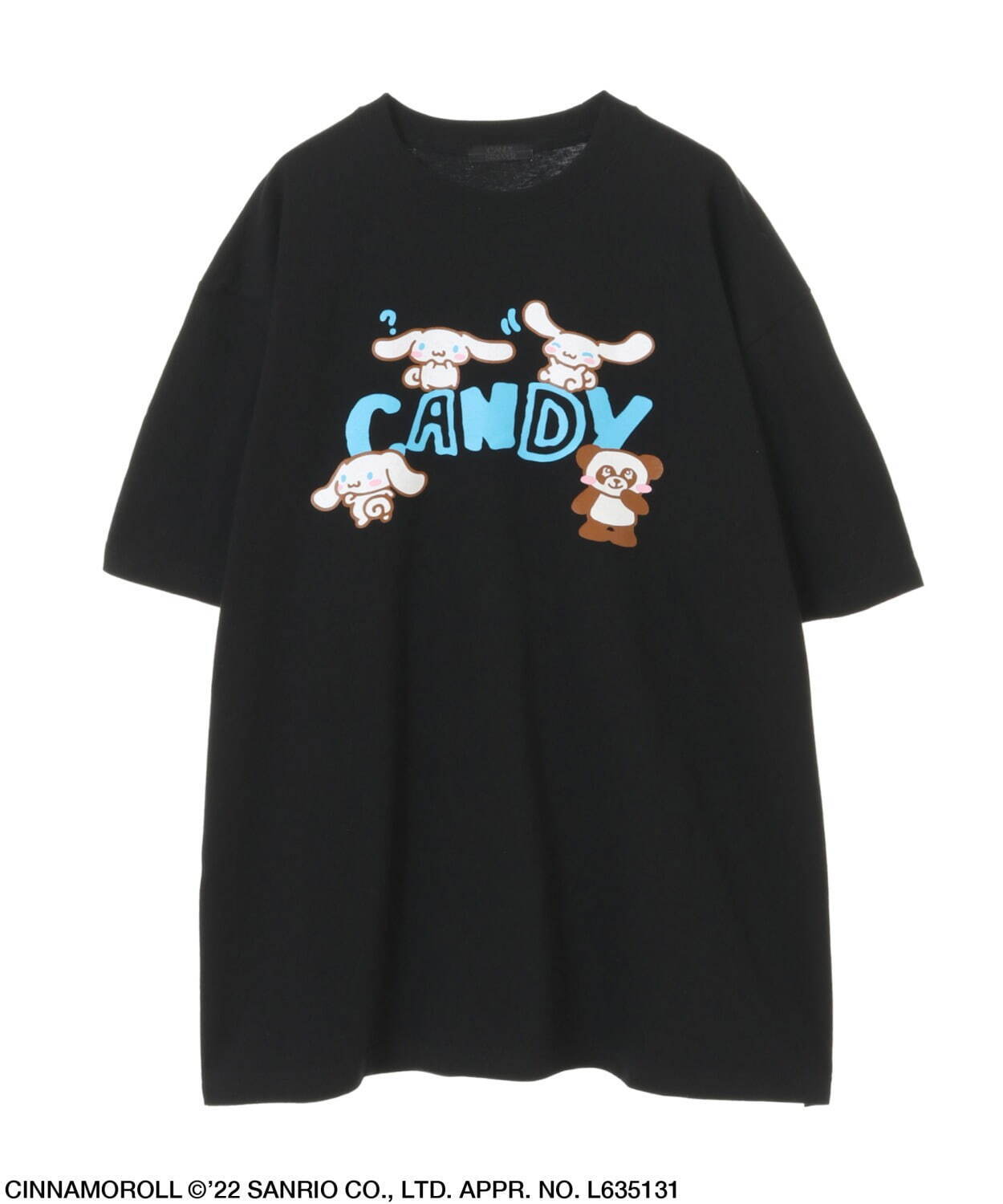 キャンディストリッパー×シナモロール、“袖に連なるシナモロール”のビッグスウェットやTシャツ｜写真10