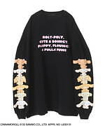 キャンディ ストリッパー×シナモロール、“袖に連なるシナモロール”のビッグスウェットやTシャツ｜写真4