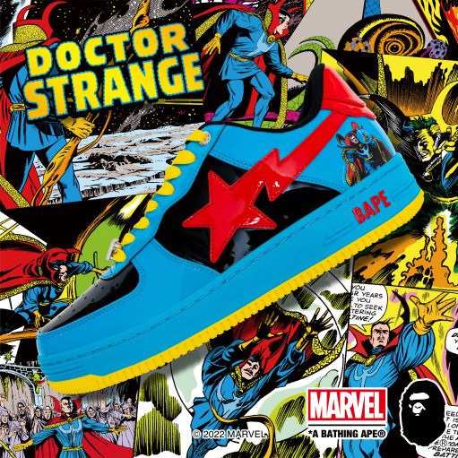 ベイプ×マーベルの新作コラボスニーカー、スパイダーマンや