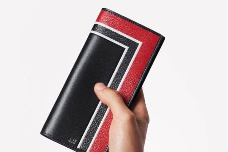 ダンヒル”幾何学模様”モチーフの財布＆カードケース、コントラストカラーのニットも
