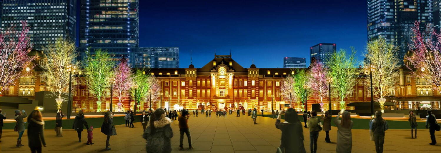 東京駅周辺エリアのイルミネーション「東京ミチテラス2022」パステルカラーの明かりが点灯｜写真1