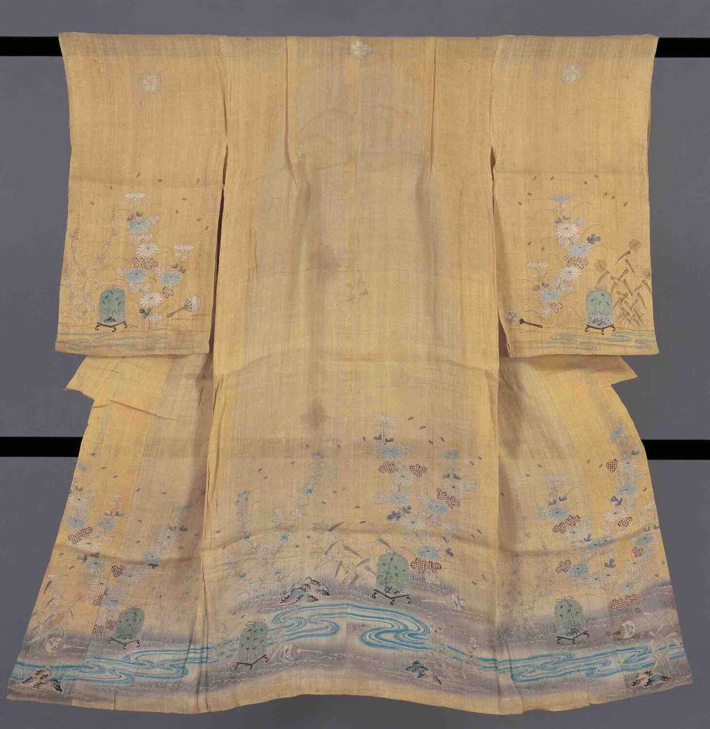 流水秋草虫篭文様帷子