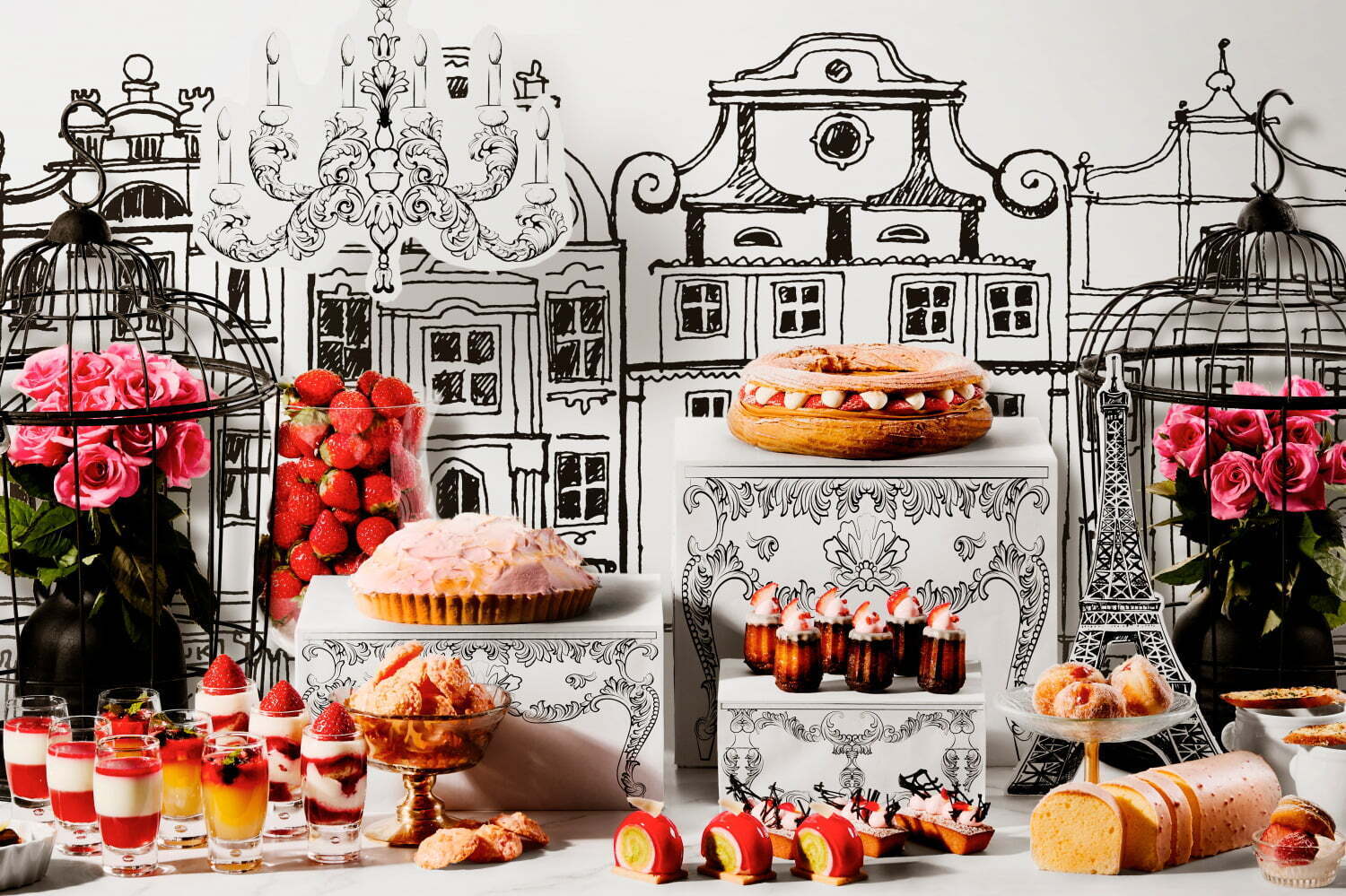 ギモーヴ｜セント レジス ホテル 大阪“フレンチビストロ×苺スイーツ”のブッフェ、いちごタルトやガレット