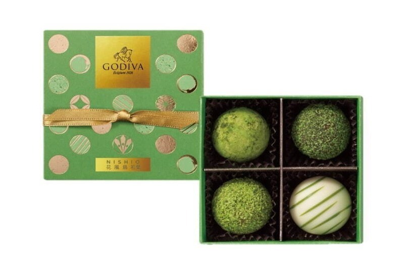 ゴディバ「西尾の抹茶」の贅沢なトリュフボックス、ジェイアール名古屋タカシマヤ限定で