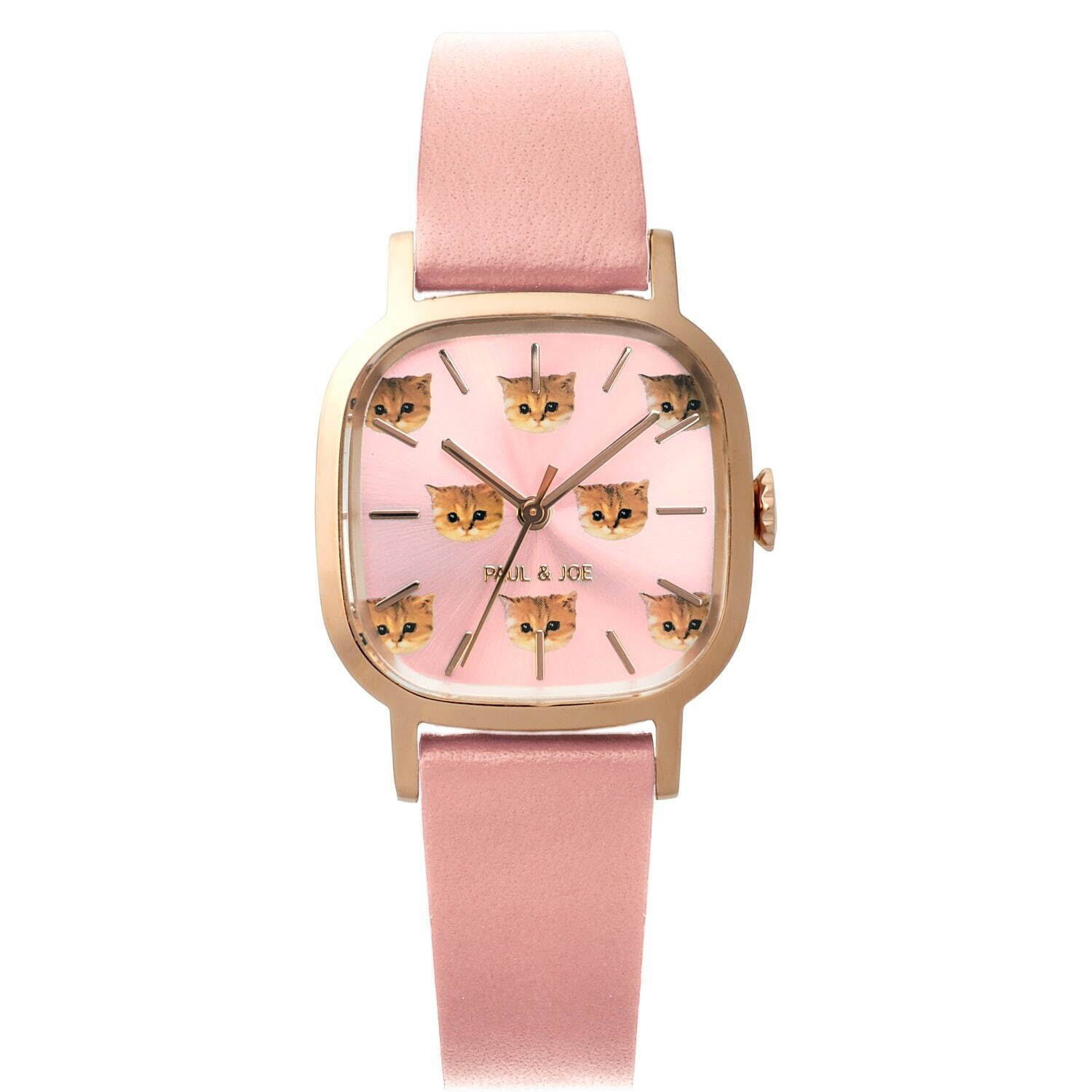 ポール & ジョー“猫のヌネット”モチーフの腕時計、ピンクカラーのチックタック限定ウォッチ｜写真1