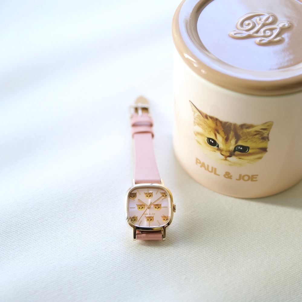 ポール & ジョー“猫のヌネット”モチーフの腕時計、ピンクカラーのチックタック限定ウォッチ｜写真4