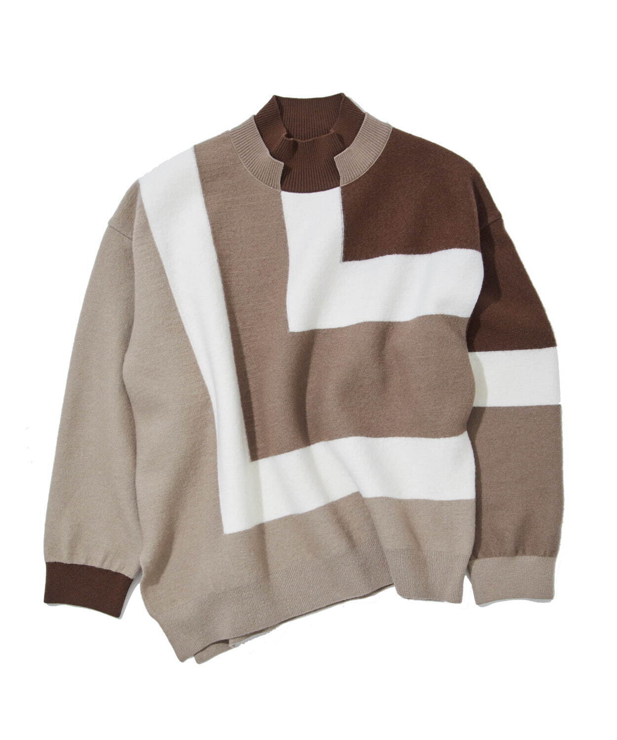 EX.3COLOR BLOCK TURTLE NECK KNIT 33,000円