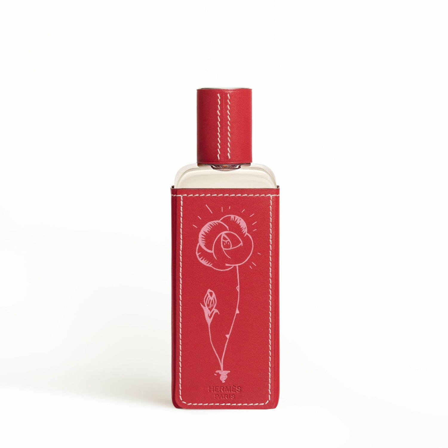 エルメスの香水「ローズ イケバナ」限定デザイン、“バラを見るウサギ