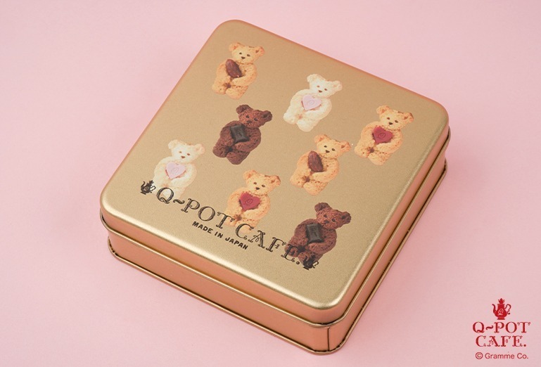 Q-pot CAFE.“まるで宝石”バレンタイン限定クッキー缶、テディベア＆いちご型クッキー入り｜写真4