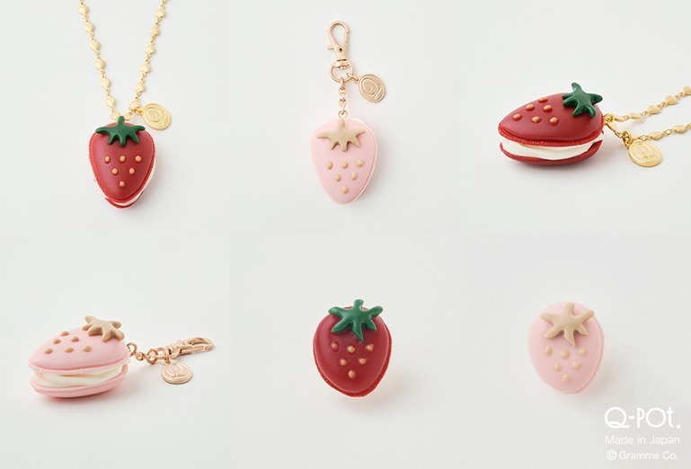 マカロン×strawberry♡ピアス　1830緑のリボンそのままがいいです♡