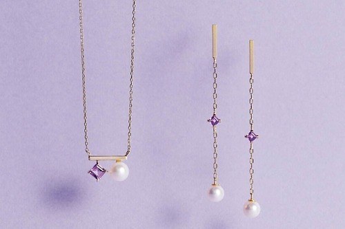 ヴイエー ヴァンドーム青山「ラベンダー」ジュエリー、アメシスト＆パール輝くネックレスやピアス