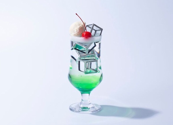 「Cream soda / Green」(ガラス、錫、樹脂／直径75×H230mm／2022年制作) 165,000円