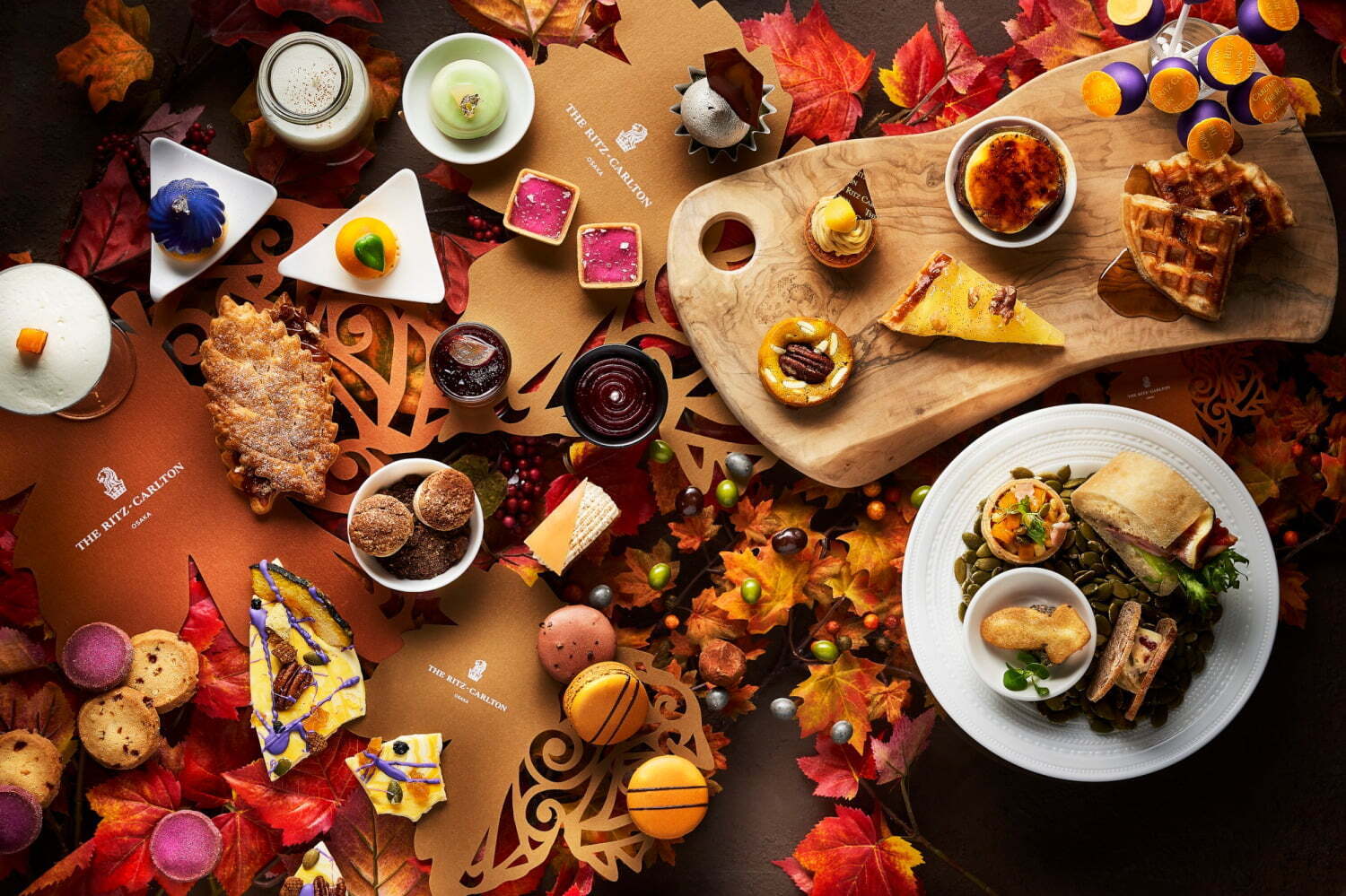 デザートビュッフェ｜ザ・リッツ・カールトン大阪で“秋限定“アフタヌーンブッフェ、栗のタルトや紫芋ケーキなど26種スイーツ