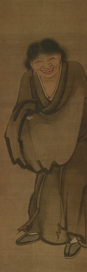 横山大観　寒山拾得図　上額装 横山大観「寒山拾得」 企画展「大観と春草 ー東京画壇上洛ー」も